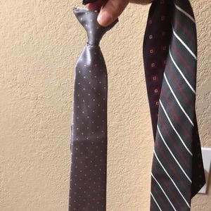 3 clip-on boy ties - one-size - new, unused, were sold with dress shirts